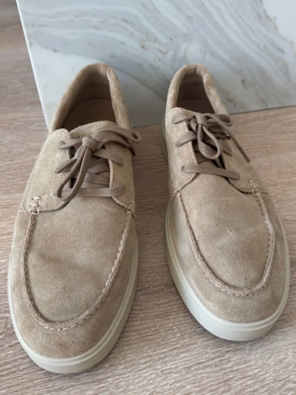 Clarks Dark Sand Suede Boat Shoes in Size 10